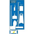 Nmc National Marker Cleaning Station Shadow Board, Blue/White, 72 X 36, Acp, General Purpose Composite SB141ACP